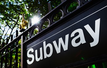 Subway sign. New York City, New York.