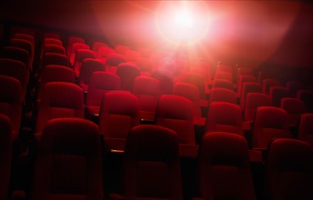 Empty cinema seats.