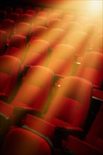 Empty cinema seats.