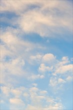 Blue sky with clouds.