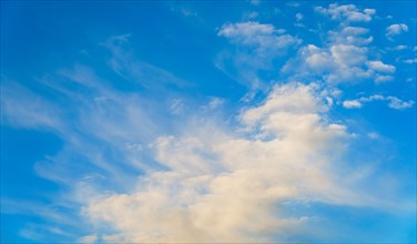 Blue sky with clouds.