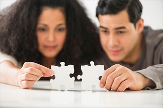 Couple matching jigsaw puzzle.