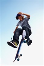 Skater performing jump