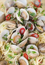 Pasta dish with mussels