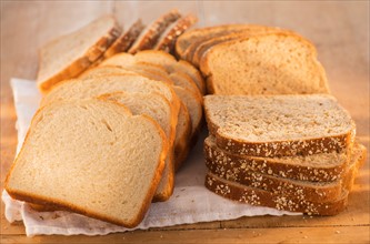Studio Shot of slices of bread