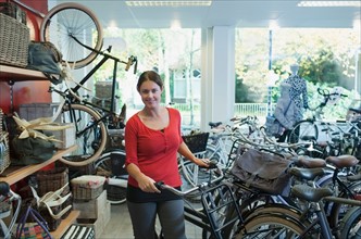 Business owner in bicycle store