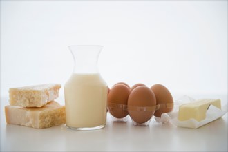 Studio Shot of dairy products