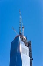 Freedom tower under construction.