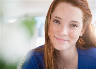 Portrait of teenage girl (14-15)