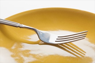 Plate with fork