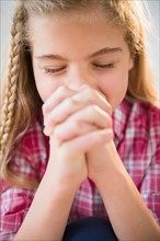 Portrait of praying girl (8-9)