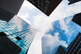 Low angle view of skyscrapers