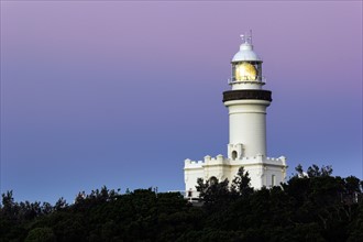 Lighthouse against evening sky