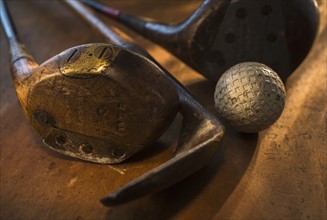 Antique golfing gear.
