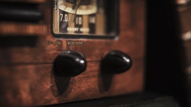 Detail of antique radio.