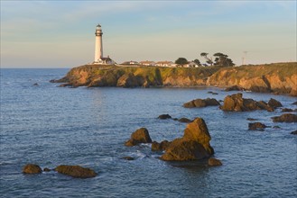 Seascape with lighthouse Point Arena Light. Point Arena Light, California, USA.
Photo : Gary