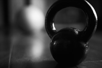 Close-up of kettlebell.
Photo : Maisie Paterson