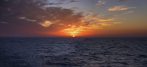 Mediterranean sea at sunset. Mediterranean, Spain.