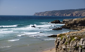 Coast of Atlantic Ocean. Sintra, Portugal.