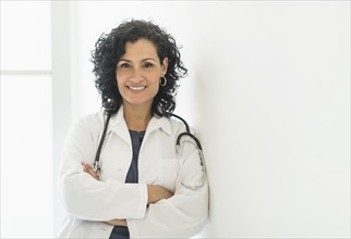 Portrait of smiling female doctor.