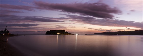 Vanuatu sunset panorama
