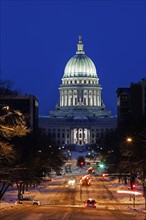 Illuminated State Capitol Building