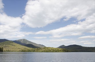 Lake Placid and mountains