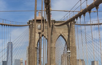 View of Brooklyn Bridge. Brooklyn, New York.