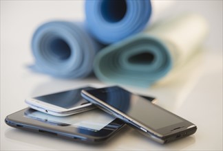 Smart phones, digital tablet and exercise mats