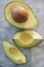 Studio shot of avocado slices