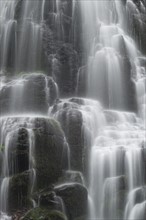 Close-up of rocky waterfall