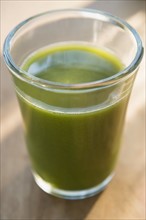 Glass of green juice