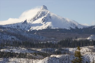 Scenic view of snowcapped mountain