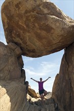 Portrait of woman visiting Balanced Rock