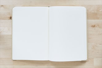 Overhead view of opened notebooks