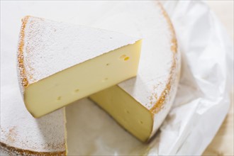 Close up of cheese circle