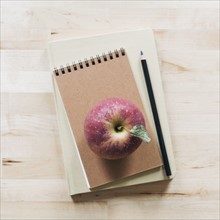 Apple on notebook
