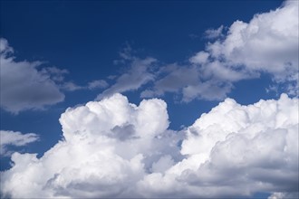 View of puffy cloud formations.