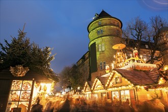Old castle during christmas