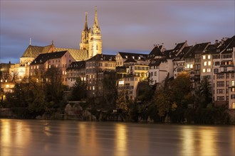 Basel Minster and Rhine River