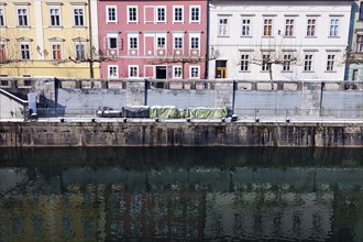 Ljubljanica River and riverfront houses