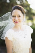 Portrait of smiling bride