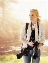Portrait of female photographer.