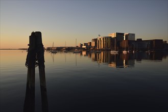 Fan Pier waterfront at sunrise