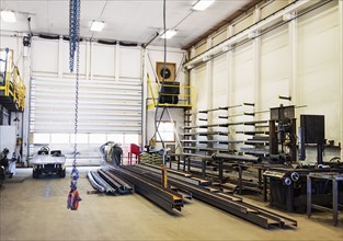 Manufacturing equipment in workshop