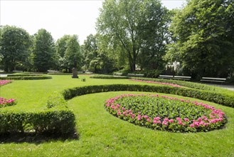 Flowerbed in Lazienki Park