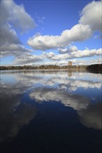 Cloud reflection on Jamaica Pond