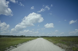 View of empty dirty road