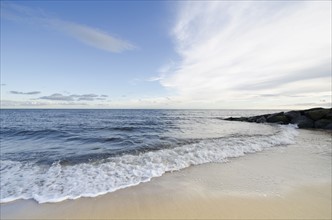 Seascape from sandy beach