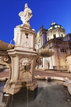 Piazza Paolo VI, Fountain with Duomo Nuovo in background
